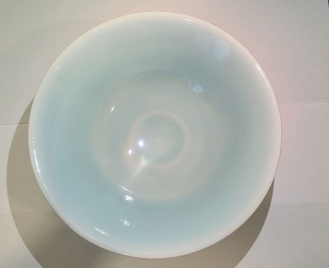 『館林貞夫』青磁唐草紋　平茶碗　茶道具　古琳庵　坂田柿右衛門様式　有田焼