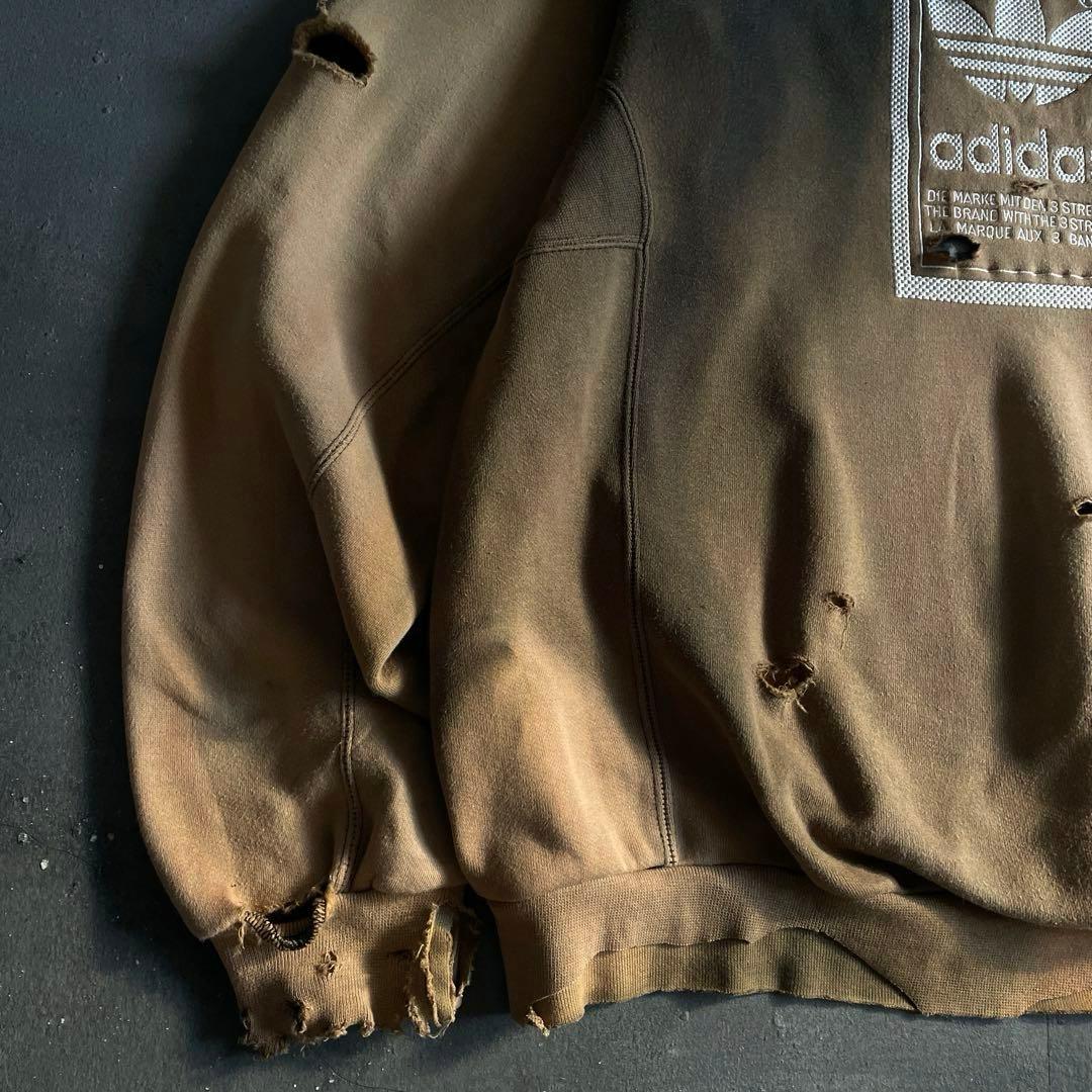 80's“万国旗タグ”adidas“鬼フェード”boro sweat