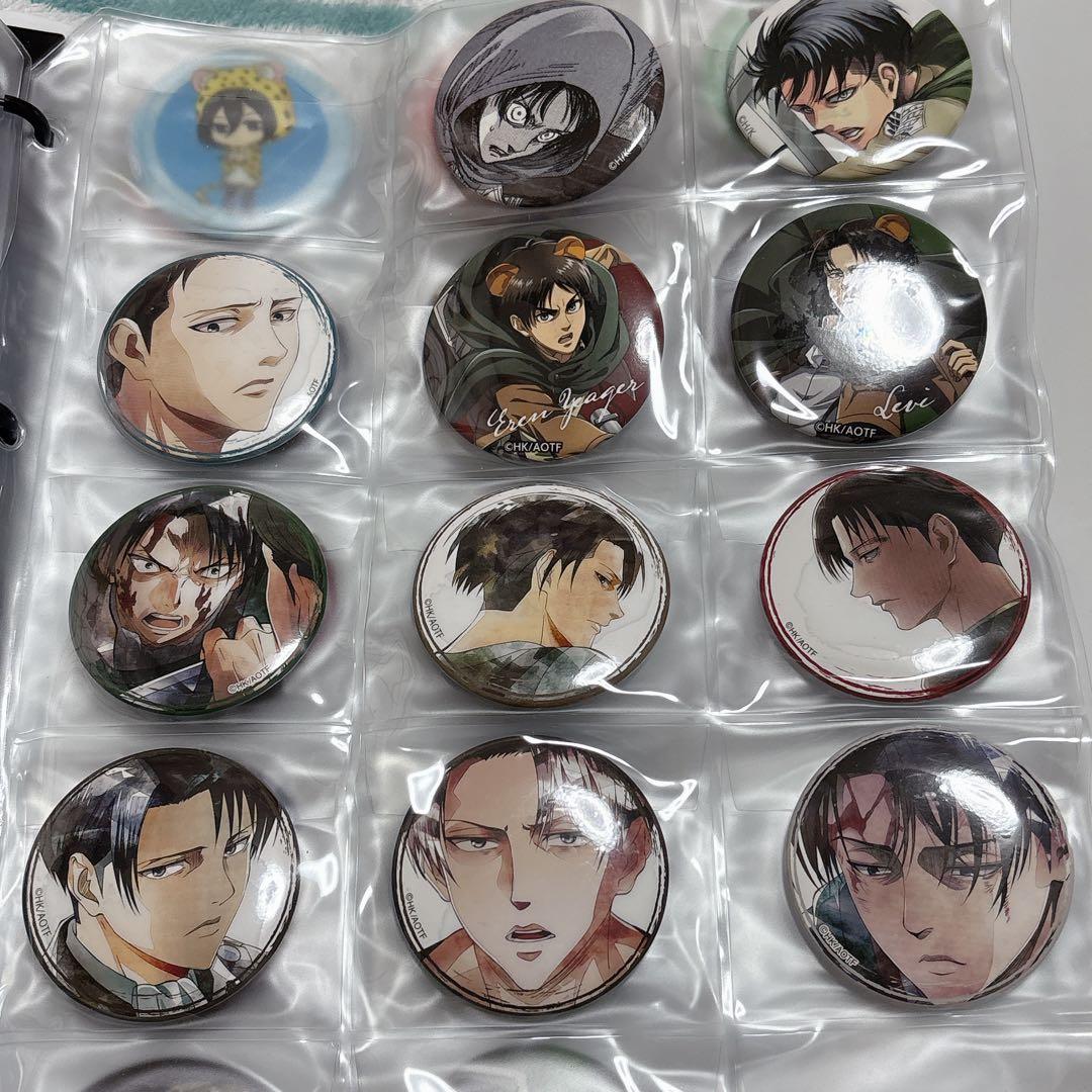 進撃の巨人　リヴァイ エレン多　缶バッジ　74点セット