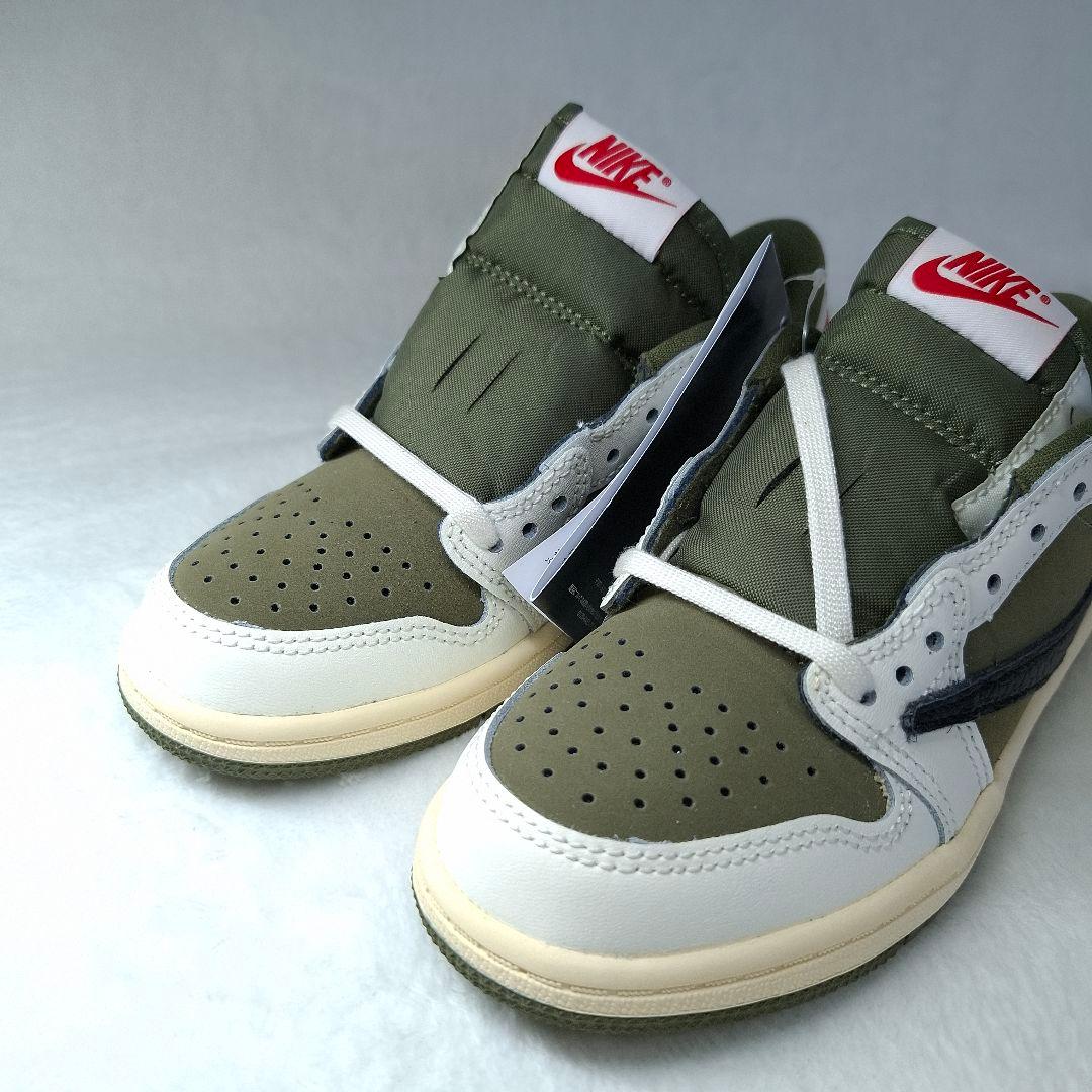 【新品/黒タグ付】トラヴィス×JORDAN1 LOW リバースオリーブ 18.5