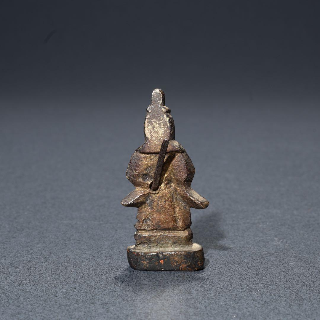 天神立像　菅原道真　天神様　銅製　骨董　仏像　R1682