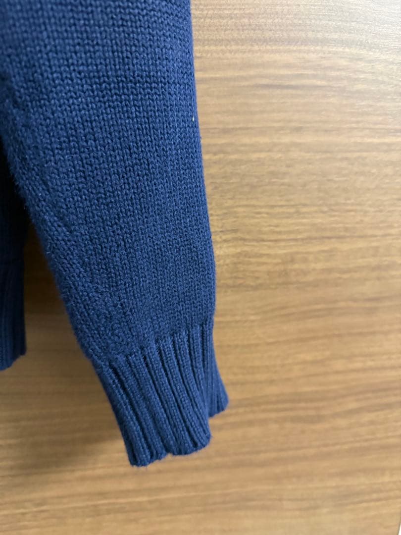 ラルフローレン　コットン　ニット　セーター　ネイビー　赤刺繍　M ポロ