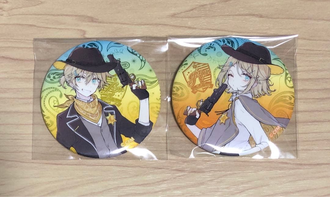 鏡音リン 鏡音レン 缶バッジ 39culture WORLD 缶バッジ 赤倉