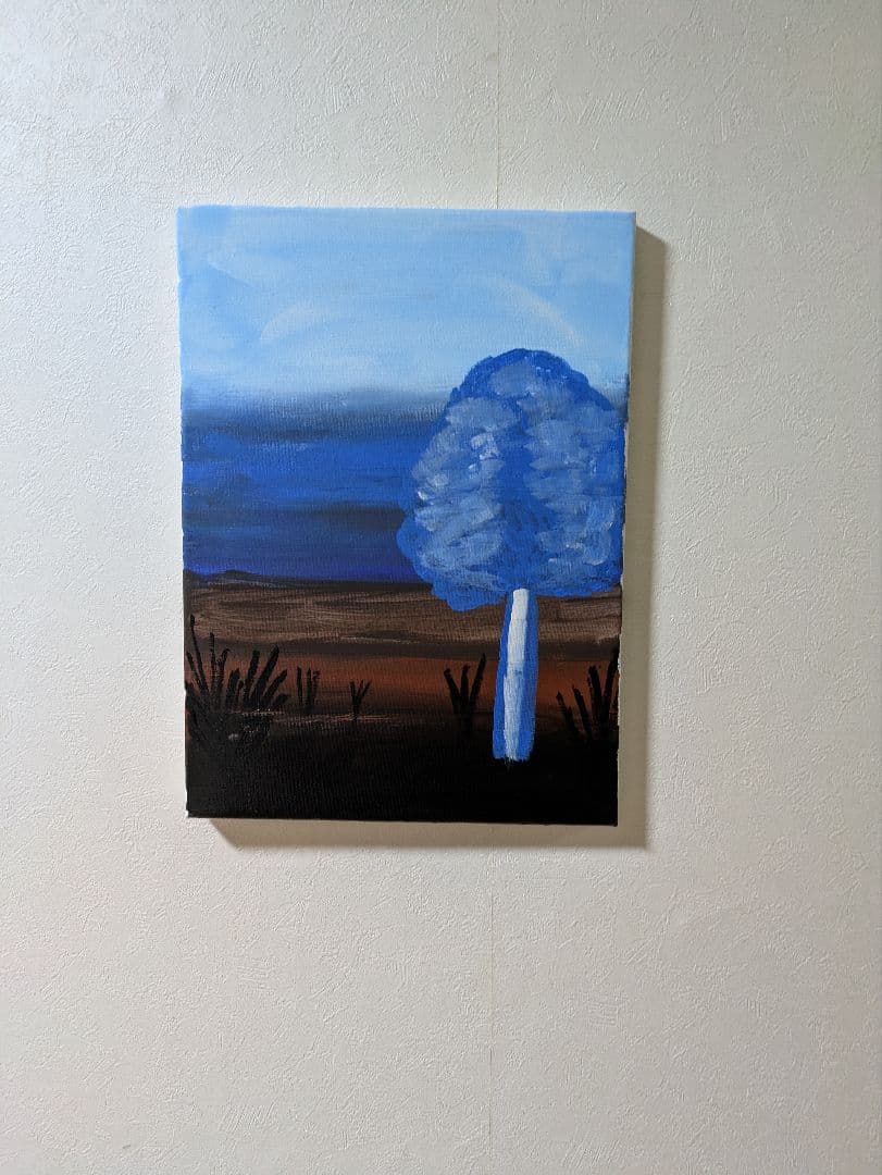 幻想の木　F4サイズ　幻想的な雰囲気が印象的　原画　一点物です。アクリル画