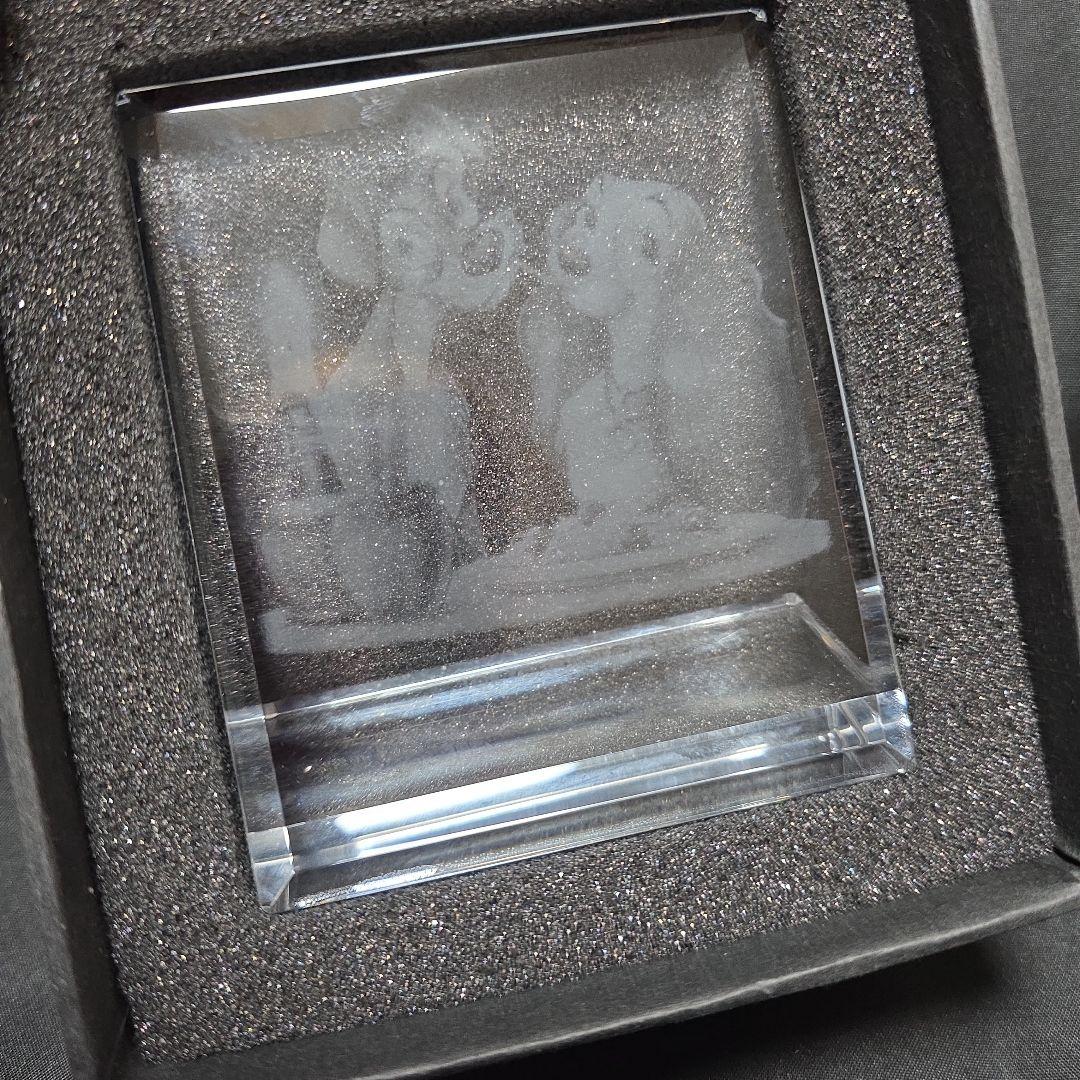 わんわん物語レディ＆トランプのクリスタル置物