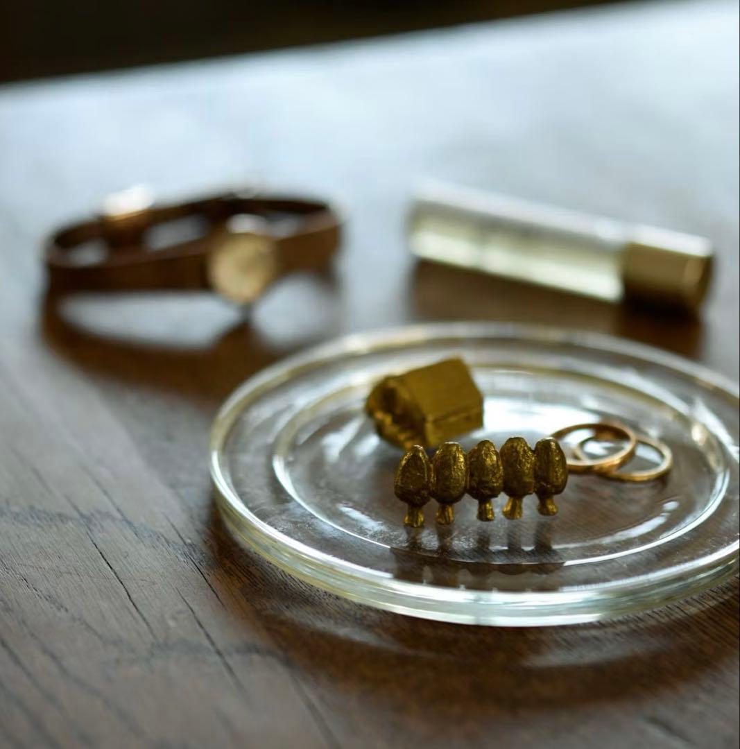 穀雨 / 真鍮のオブジェ / 長南芳子　小さな木々 羊飼いの納屋