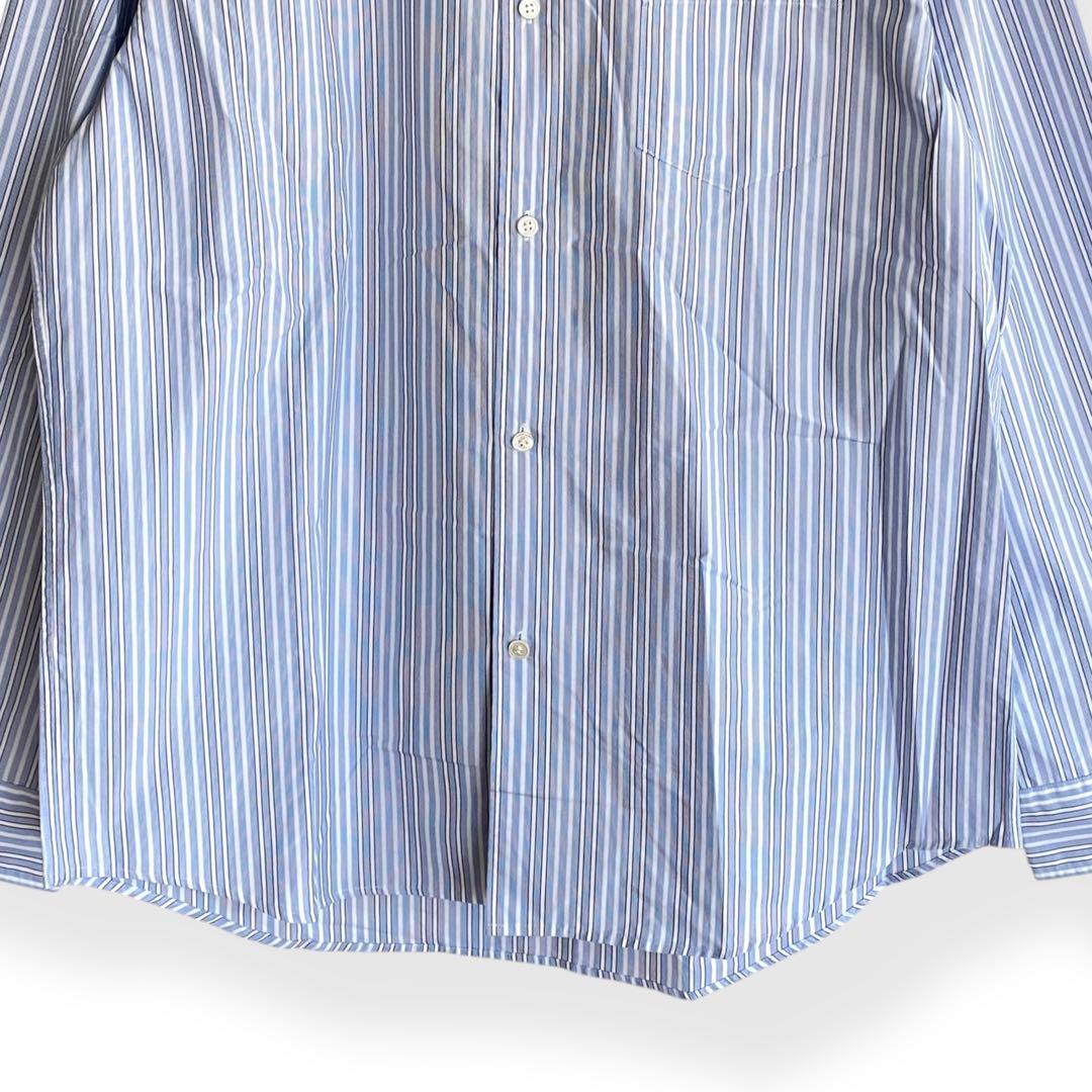 新品タグ付 アンダーカバー ストライプ フロントロゴ Yシャツ 633KZ