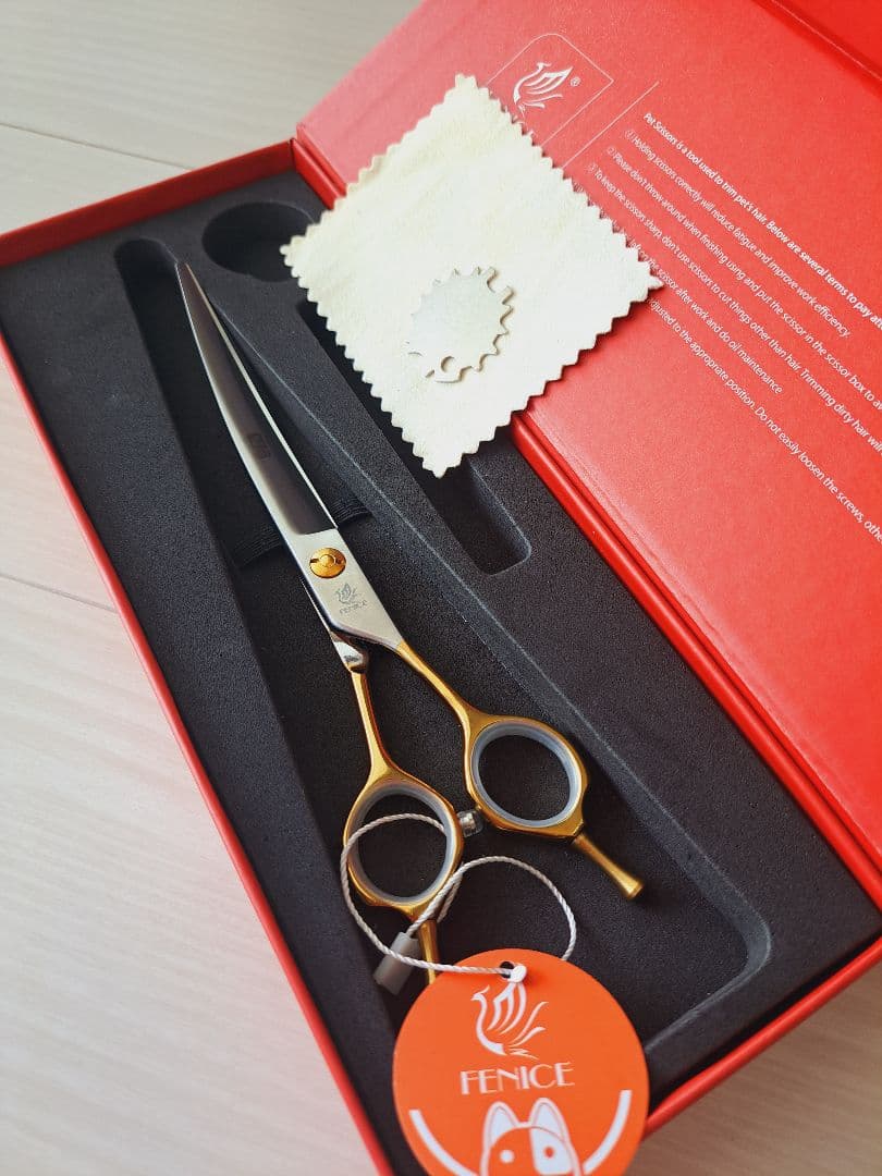 新品★フェニーチェ カーブシザー★7in トリミングシザー