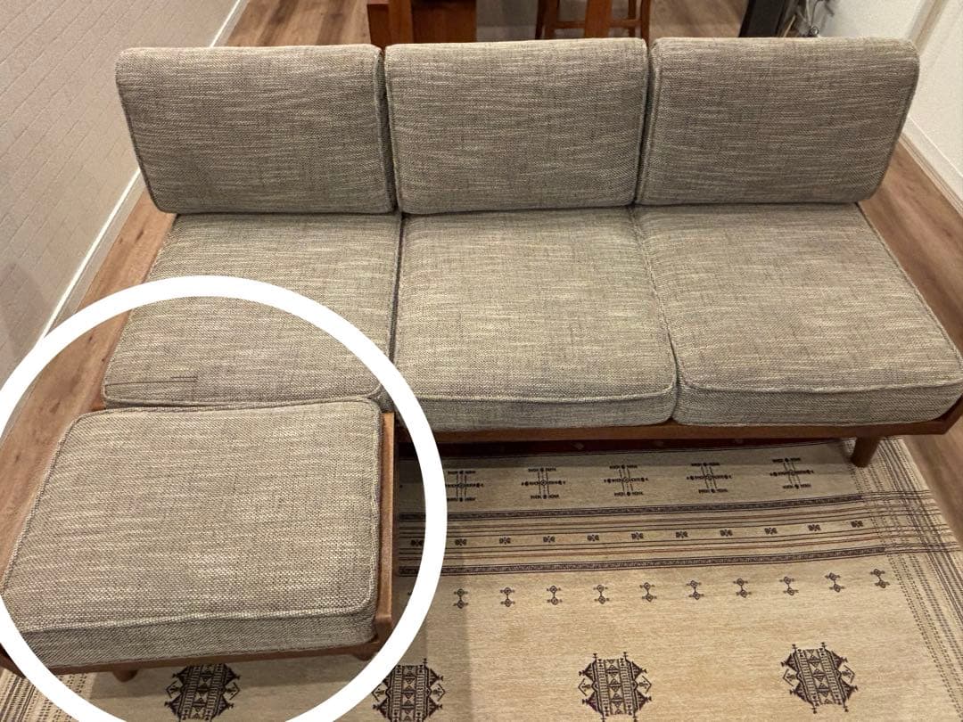 グレー系オットマン・スツール