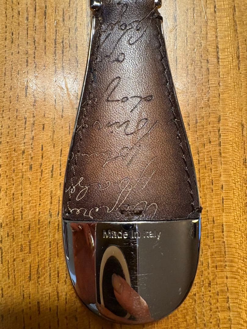 BERLUTI ベルルッティフルスクリットレザー シューホーン キーリング