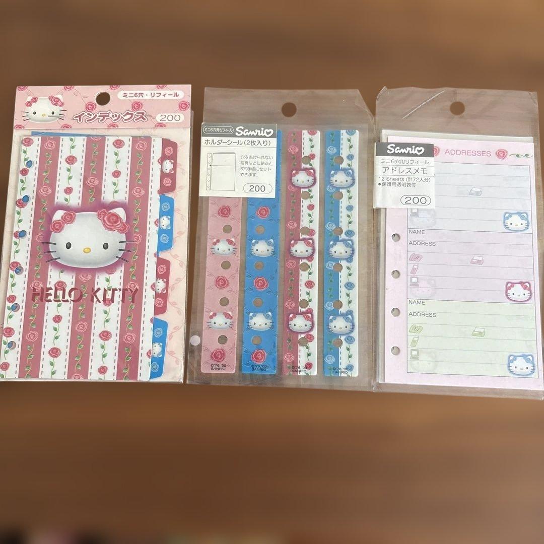 d*7様 激レア未使用 2000年製 キティ ローズ柄 リフィル 3点set 平