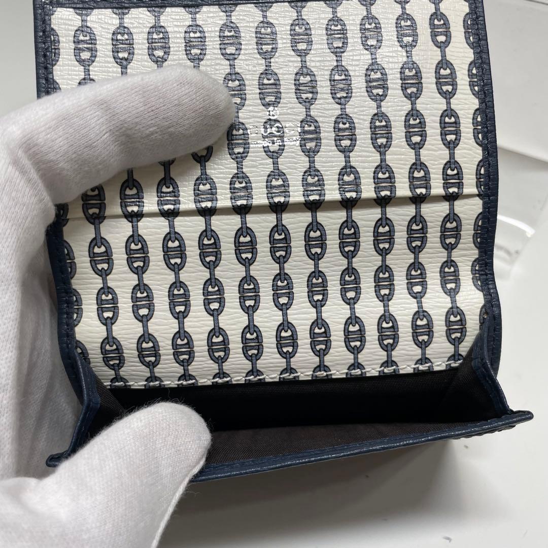 GUCCI ネイビー レザー 名刺入れ
