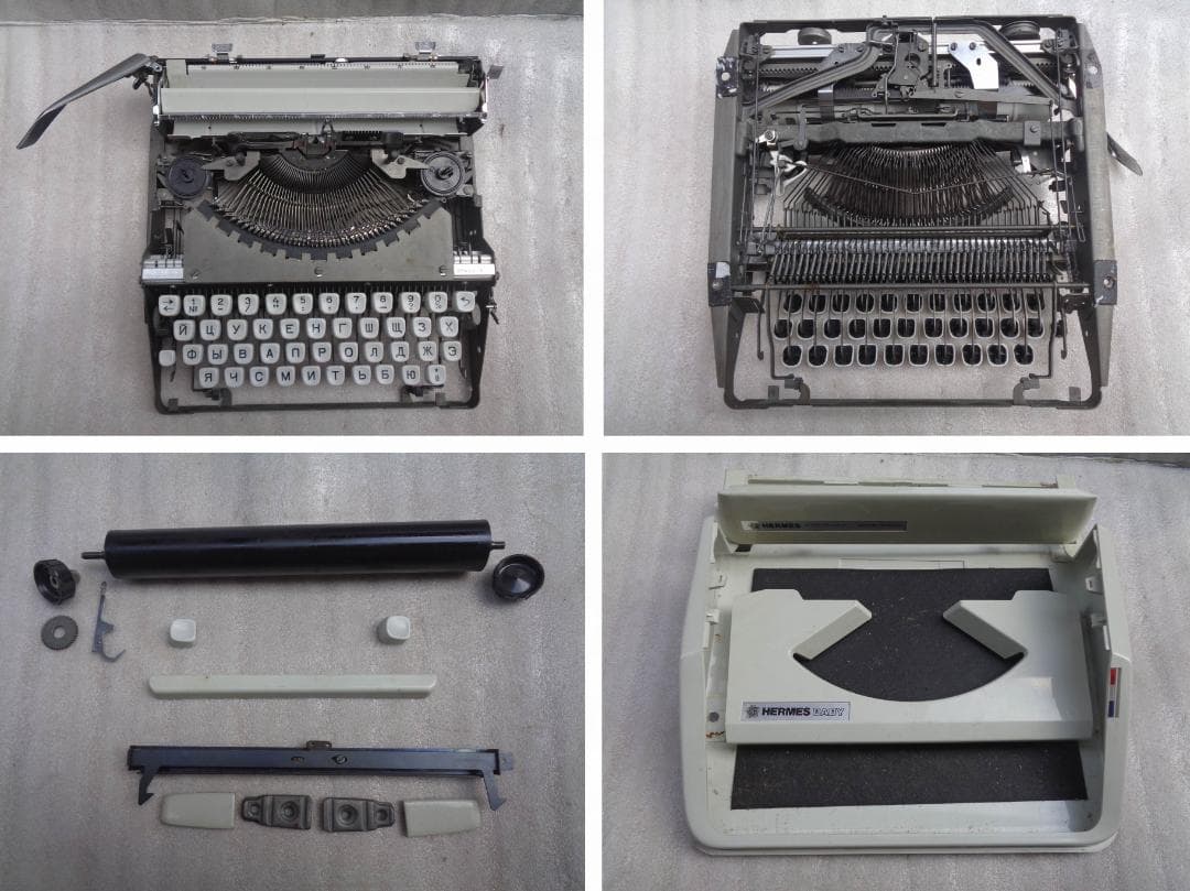 完動品　HERMES baby エルメスベイビータイプライター ロシア語