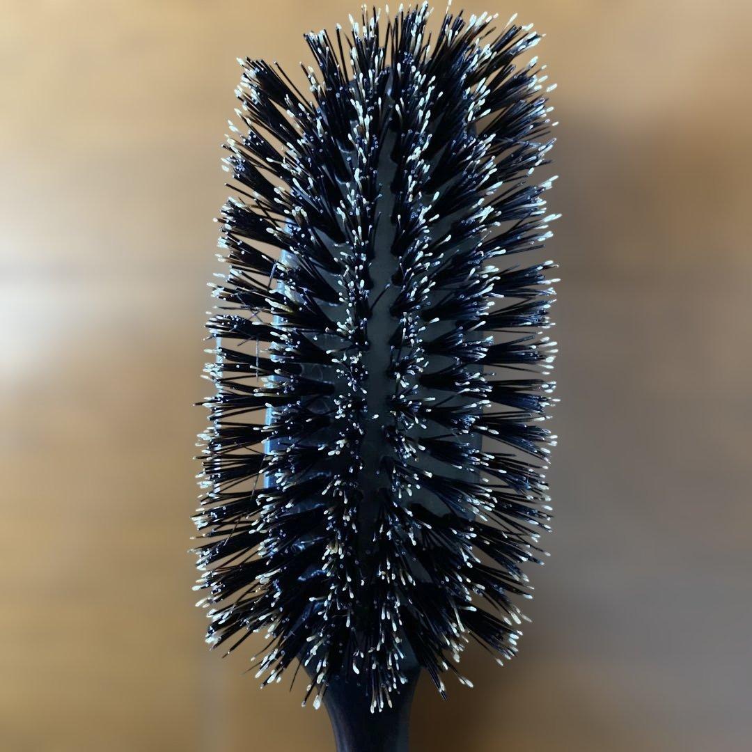 江戸屋　ブラシ　猪毛　ハンドル　黒檀　ヘアブラシ