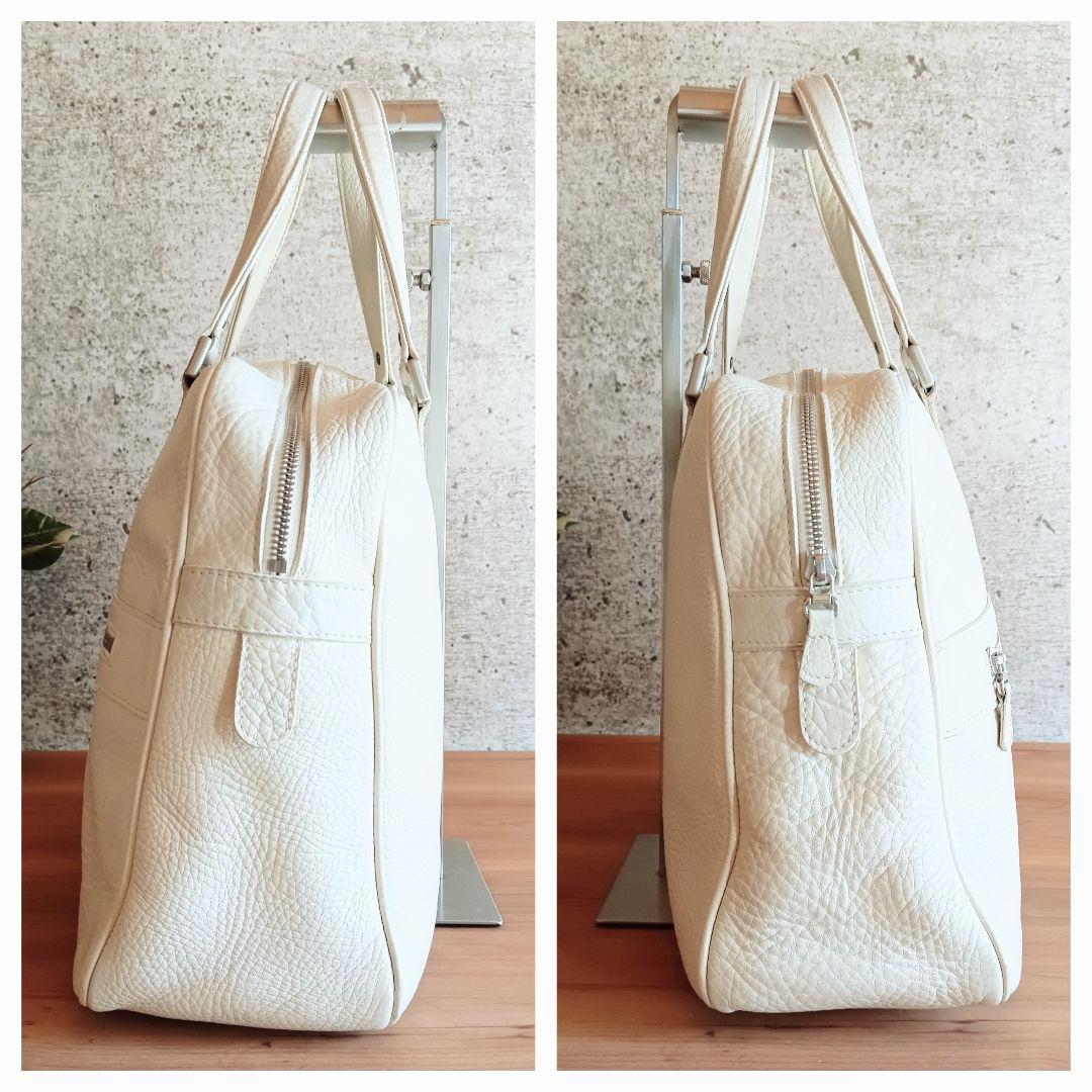 美品 ジャックルコー リスボン レザー トートバッグ 鞄 白 レディース メンズ