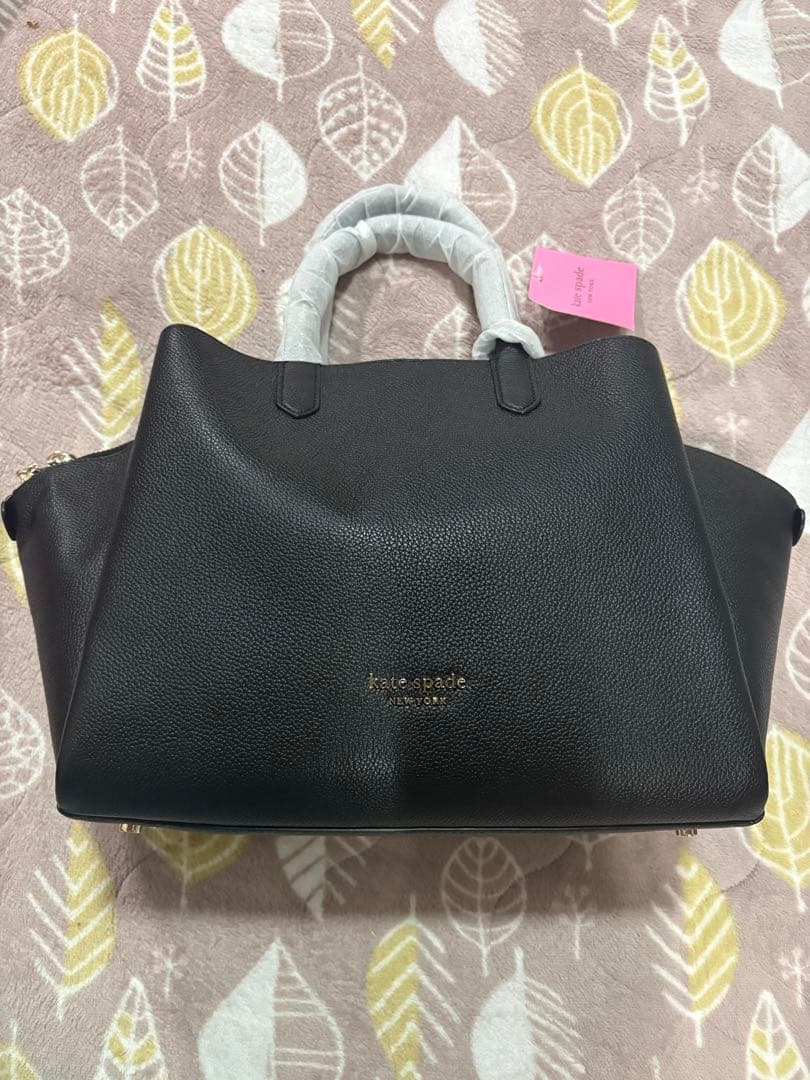 新品ケイトスペードkate spadeハンドバッグ2way本革ブラック特価★