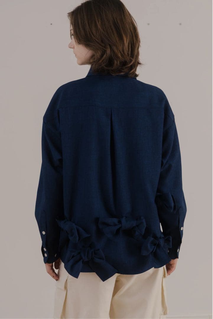 THETOE Kordela Twist Shirt ネイビー