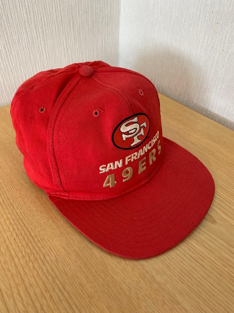 サンフランシスコ49ers キャップ 赤　NFL ビンテージ　古着　アメフト