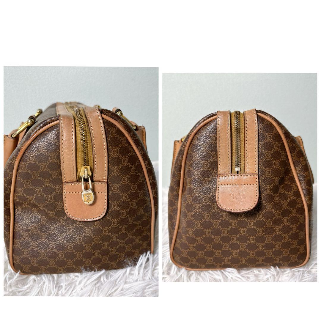 セリーヌ ミニ ボストンバック 2way マカダム柄 トリオンフ ハンドバッグ