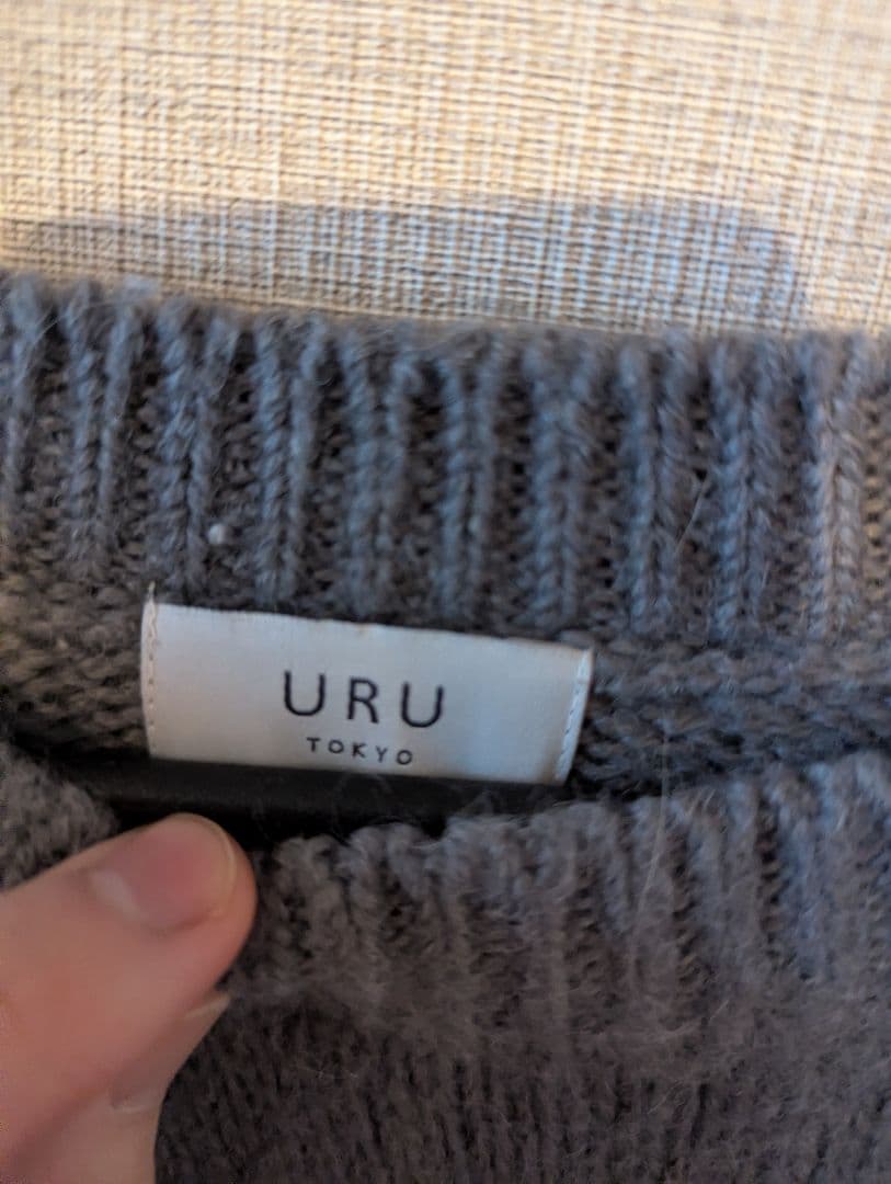 URU(ウル)/CREW NECK KNIT/Gray