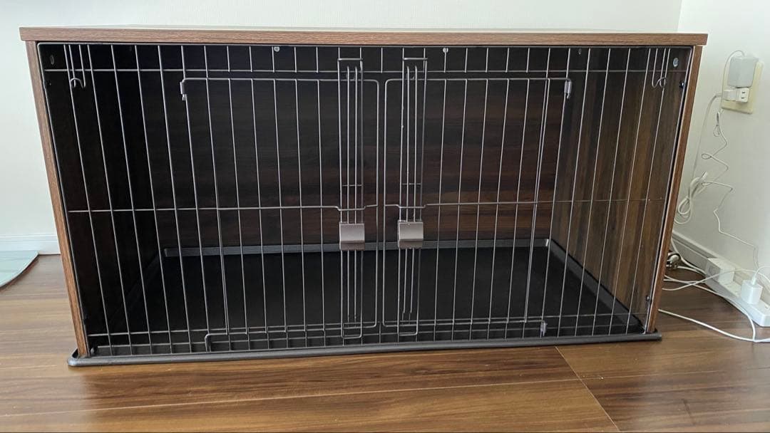 アイリスオーヤマ 犬　ケージ ナチュラルファニチャー ダークブラウン +カメラ