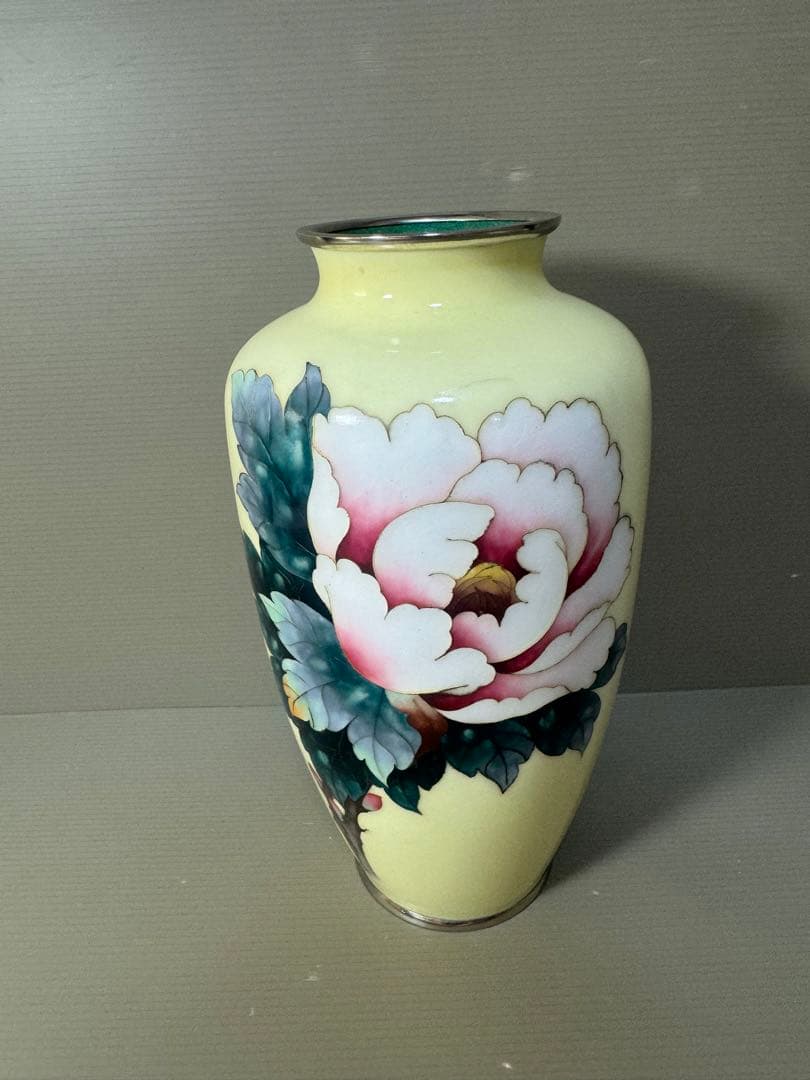 2458 七宝焼　景泰藍　琺瑯　花瓶