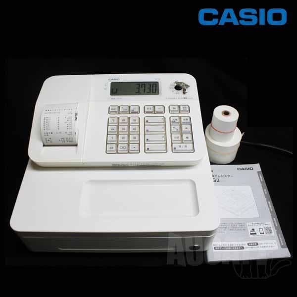 カシオ 電子レジスター SR-G3 動作確認済 取扱説明書・鍵・レジロール付き