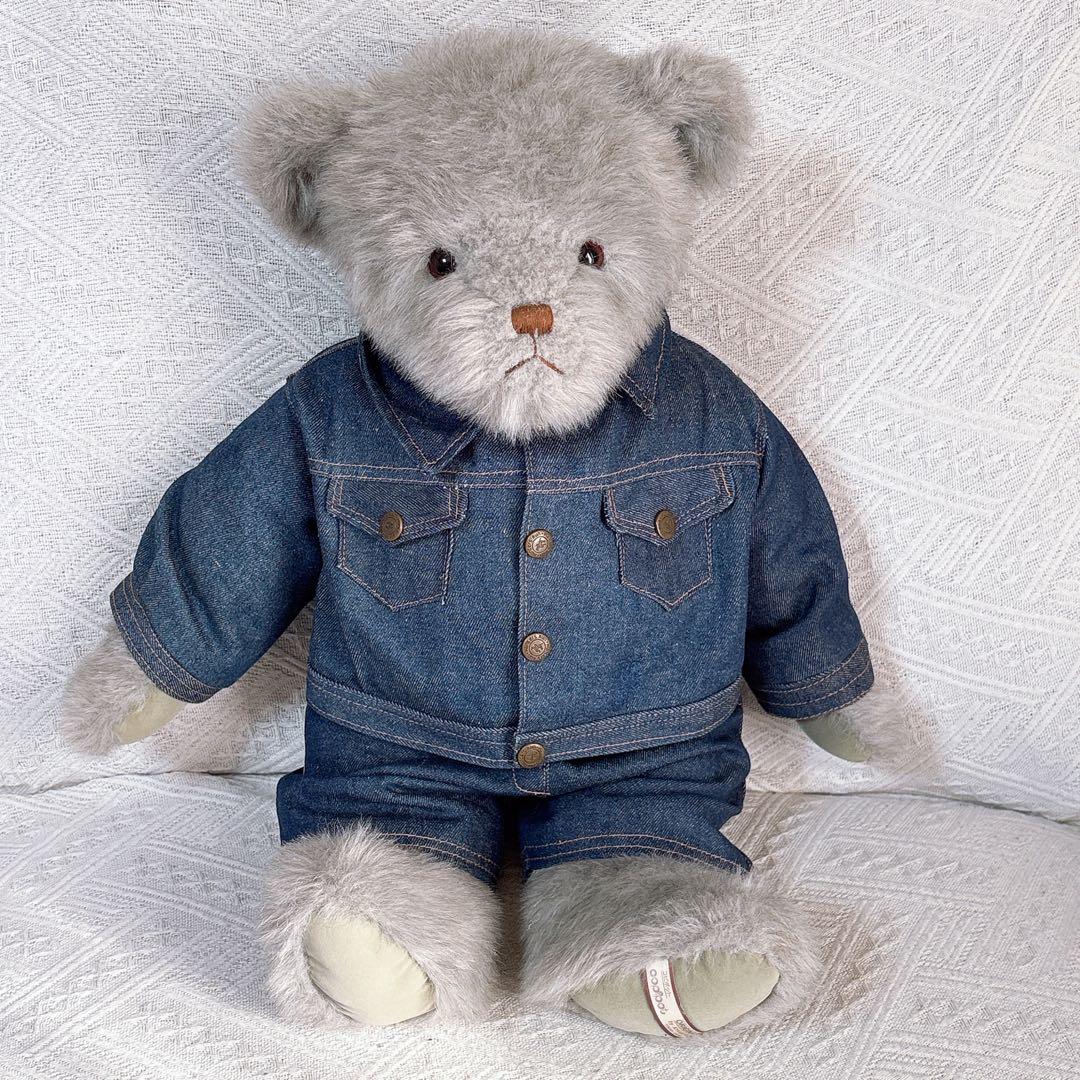 テディベア 久月 コピポット くま ぬいぐるみ 昭和 平成レトロ レア デニム