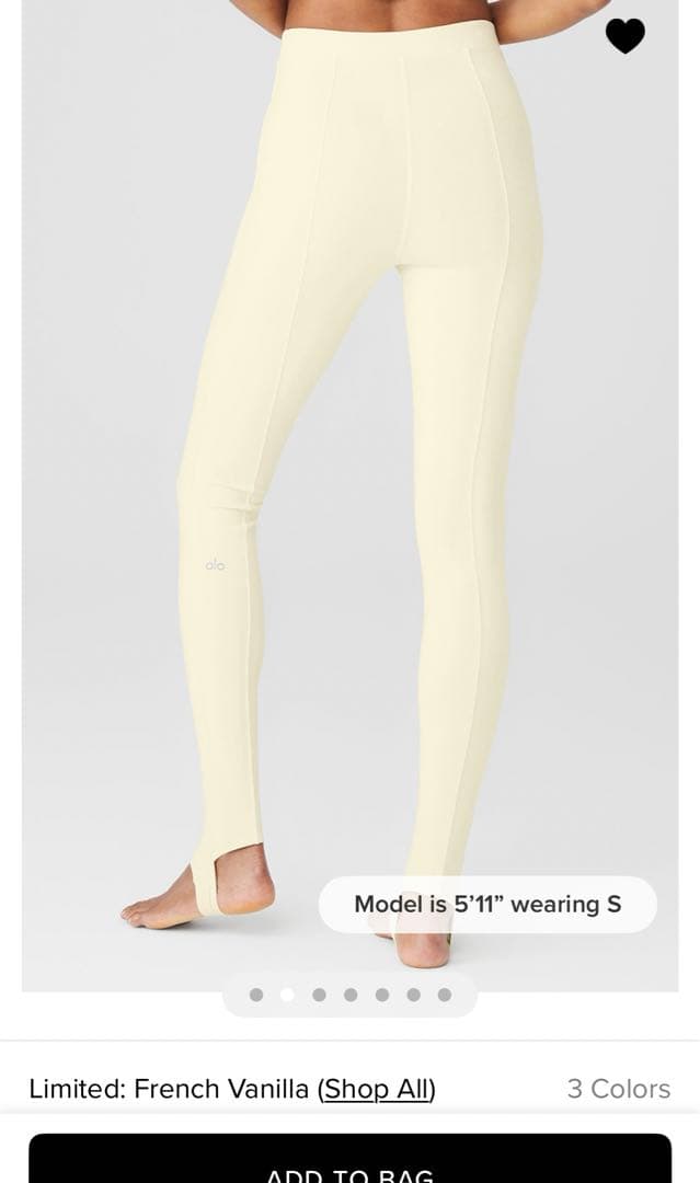 Alo Yoga 【完売品】ハイウエストレギンス XS パステルイエロー