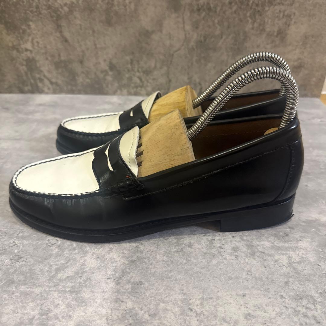 【極美品】ghbass&co ペニーローファー　白黒　モノトーン　24.5ぐらい