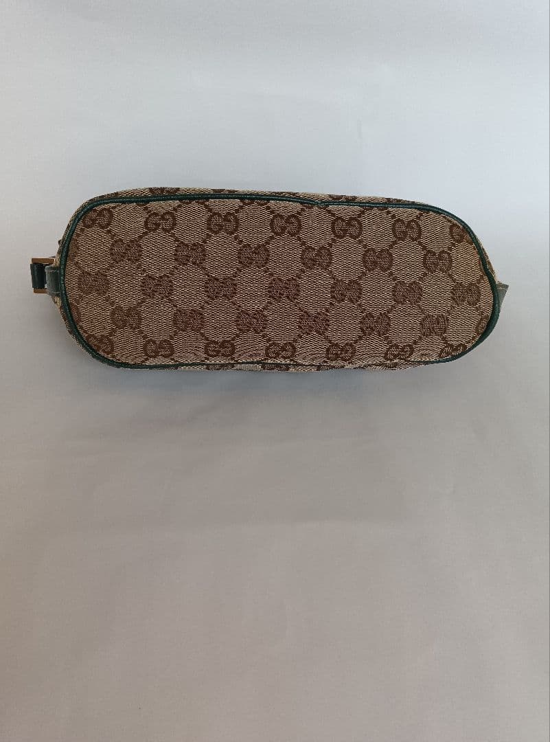 GUCCI　GGキャンパスアクセサリーポーチハンドバッグ　ベージュ141809