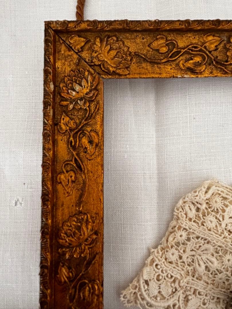 フランスアンティーク　フレーム　枠のみ　2個セット　木製　ブロカント