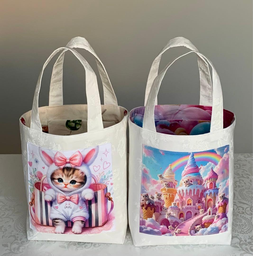 ♥︎むっち♥︎　ドールパネル生地　トートバッグ