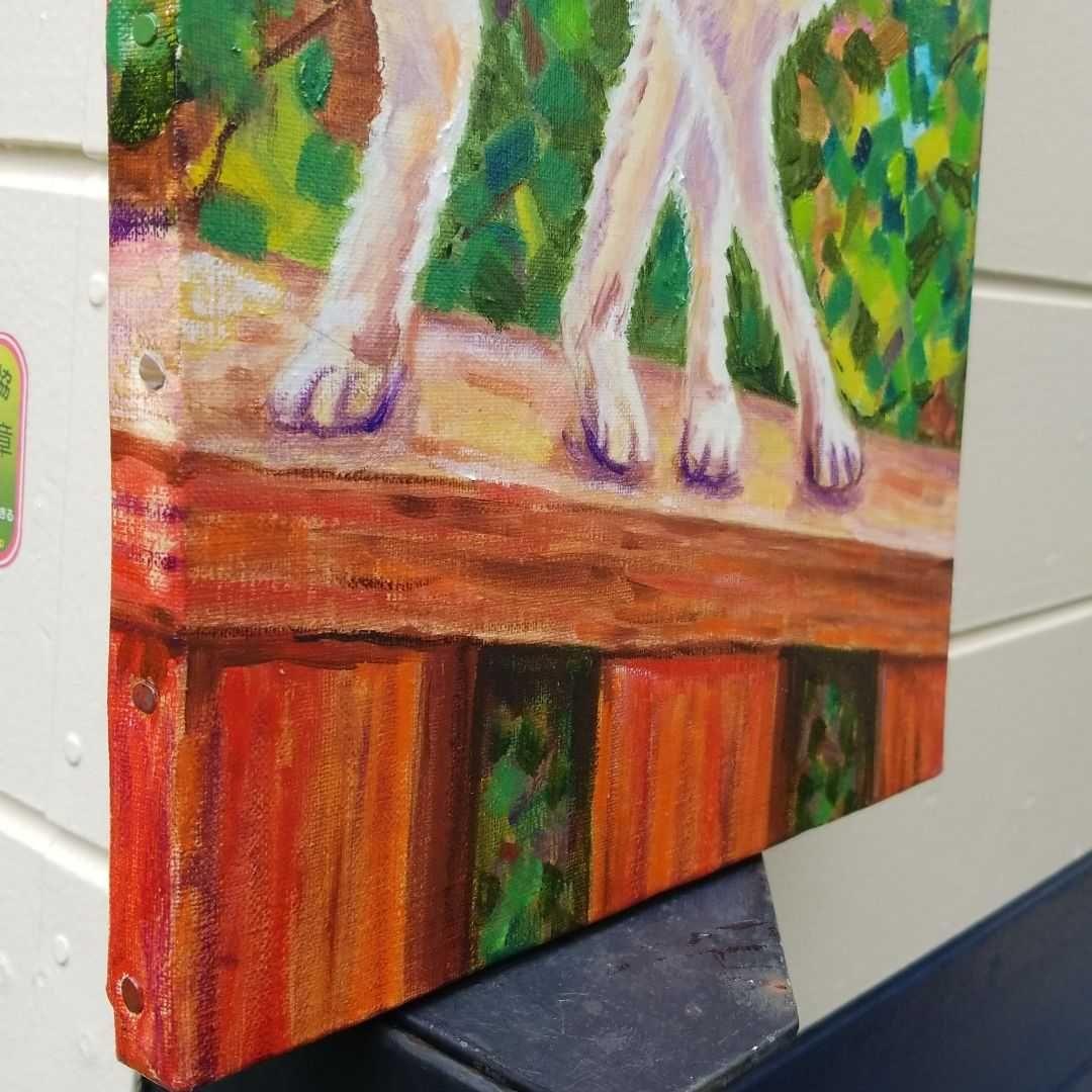 油絵　専用　向きを変える猫　 縦大きめ45.5cm