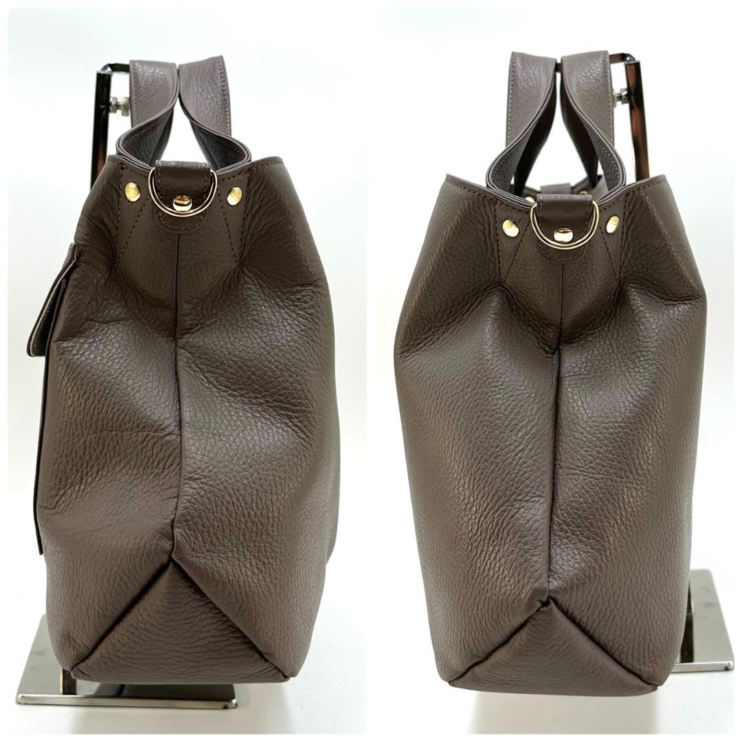 ATAO アタオ エルヴィ 2way ハンドバッグ ショルダーバッグ グレージュ