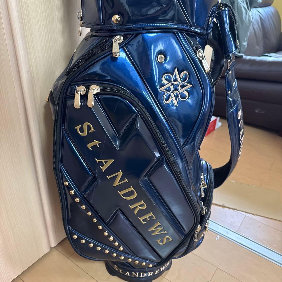 St Andrews セントアンドリュース ゴルフキャディバッグ 大型 青