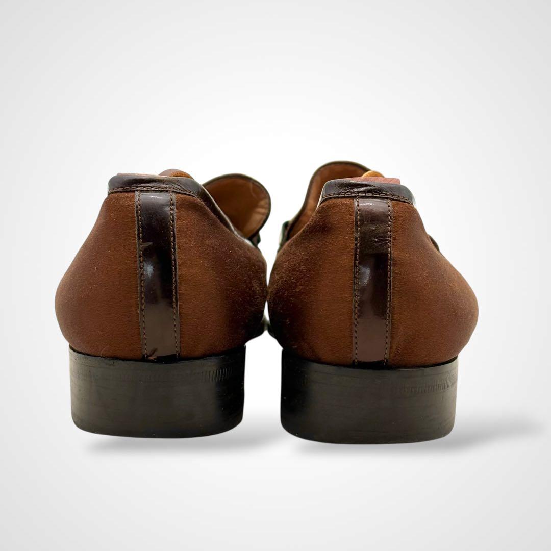 希少✨GUCCI グッチ ホースビット ローファー サテン ブラウン 6 1/2