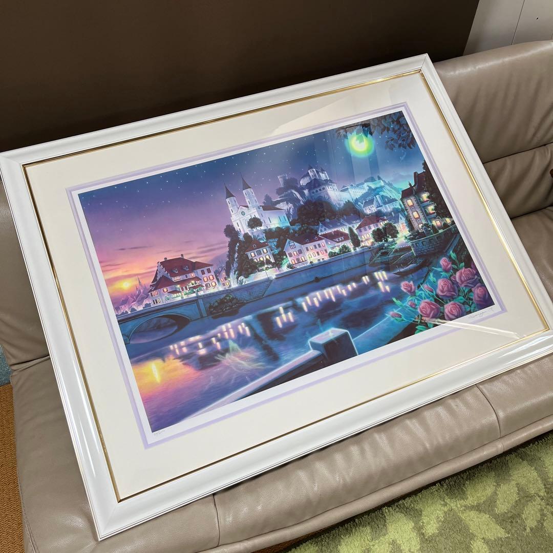 塚本 馨三　「ムーンライトシャトー」　絵画　ジクレー