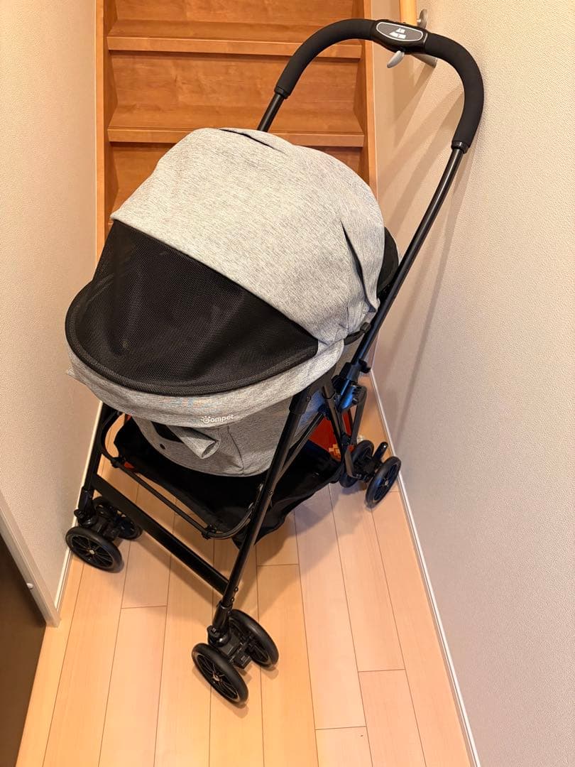 ペットカート miliclan lite ミリクランライト ライトグレー　2匹用