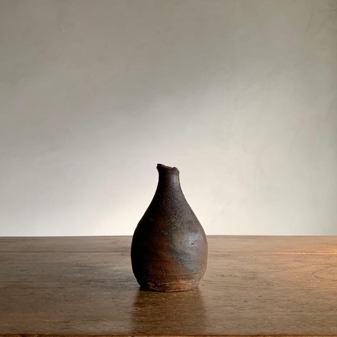 喜名 知花焼 焼締褐釉瓶 徳利 酒器 古美術 琉球美術 古道具 アンティーク