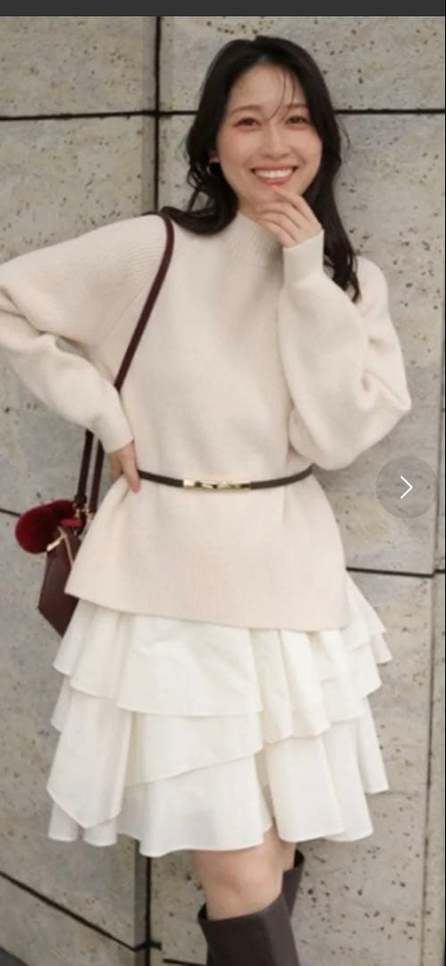 最終価格　美品Apuweiser-riche イレヘムレイヤードミニワンピSET