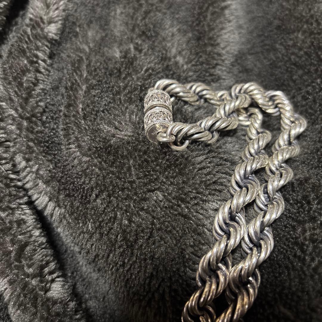 silver925 刻印あり 極太 ツイストロープ ネックレス　120g