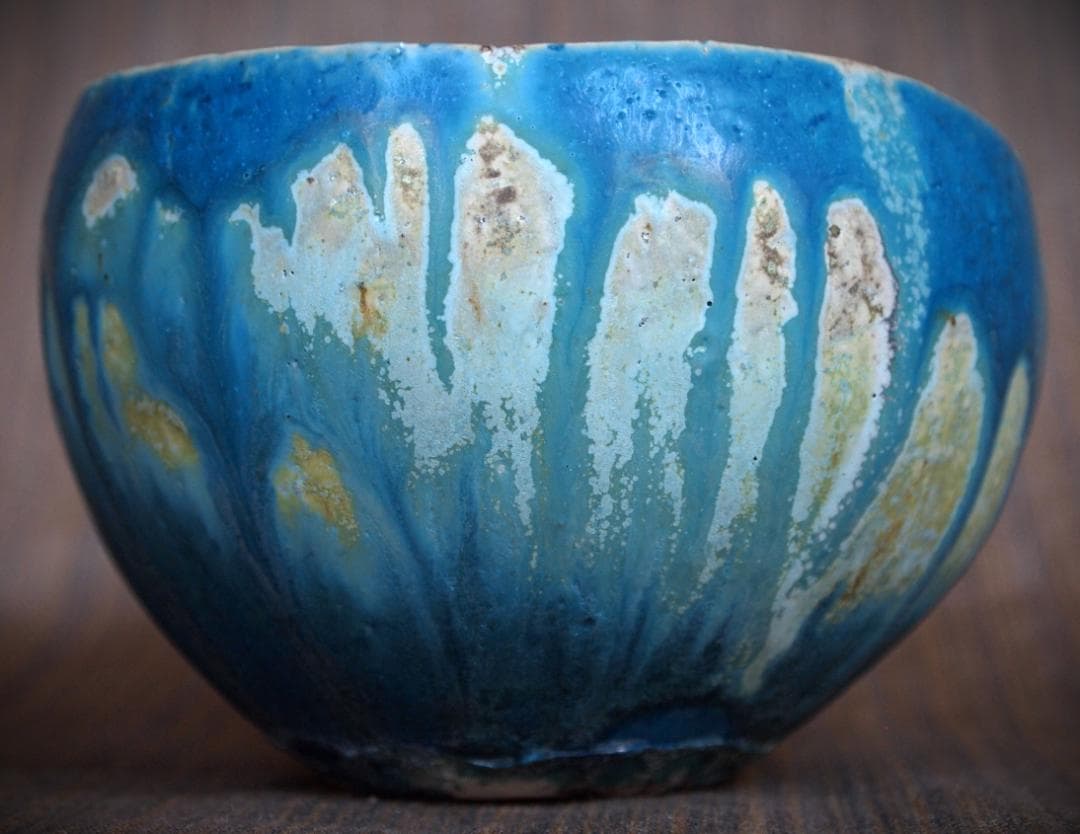 人気作家★金澤尚宜★てびねり青茶碗★あよお