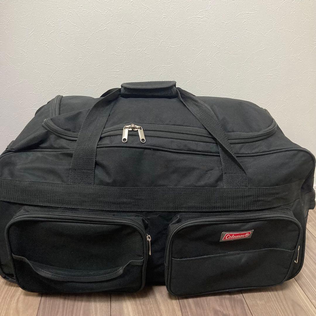 特大Coleman☆コールマン 77L ボストン キャリーバッグ 3way 黒