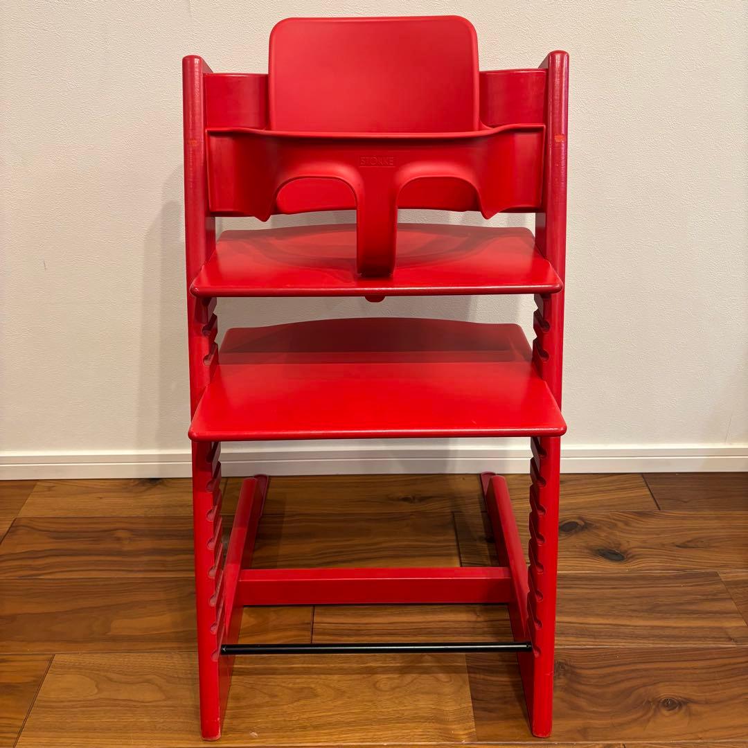 STOKKE トリップトラップ レッド ベビーセット付き 美品 ストッケ