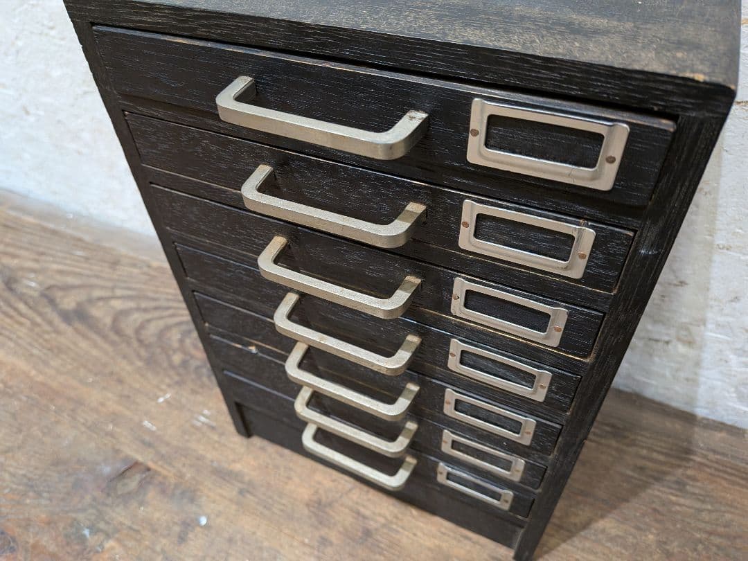 1113 ビンテージ　収納7杯　小引き出し　小物入れ　工業系　ケース　レトロ