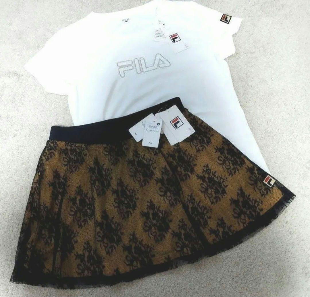 大人可愛い　S新品FILA　フィラ テニス・バドミントンウェア スコート レース