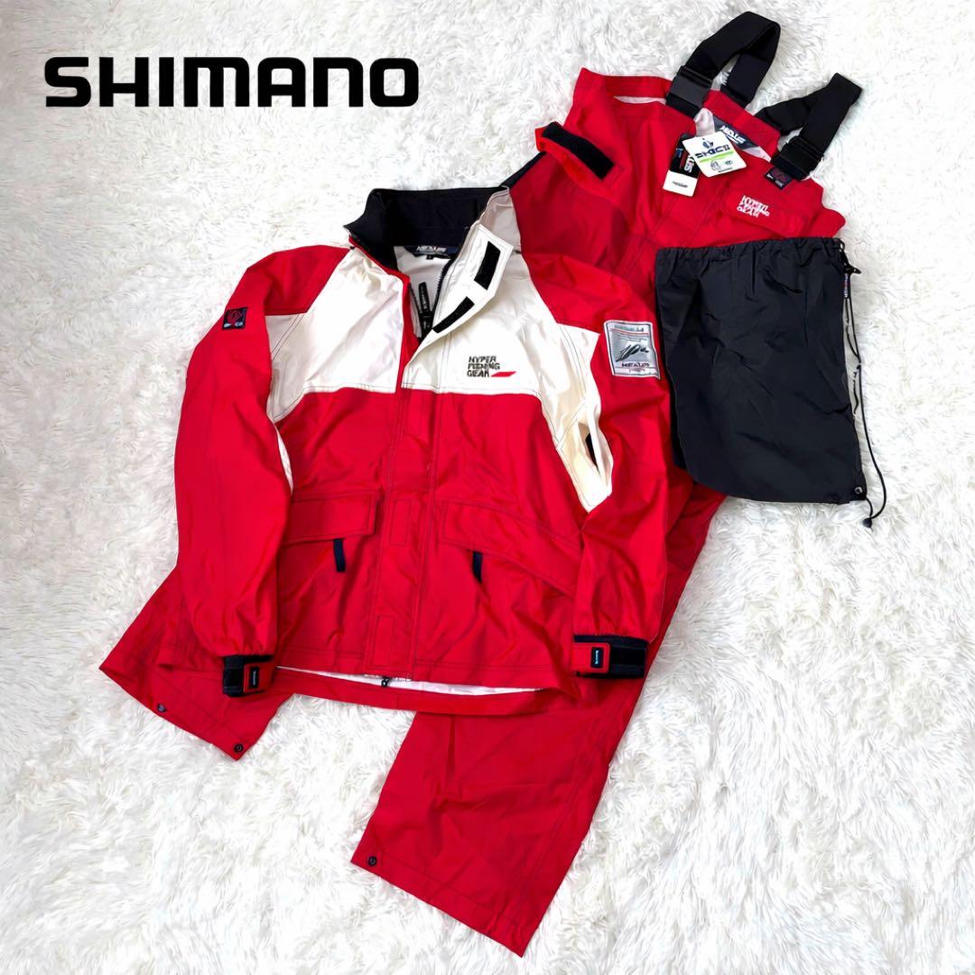 未使用 SHIMANO NEXUS 船釣り対応 高耐水 レイン上下 L 尻パッド