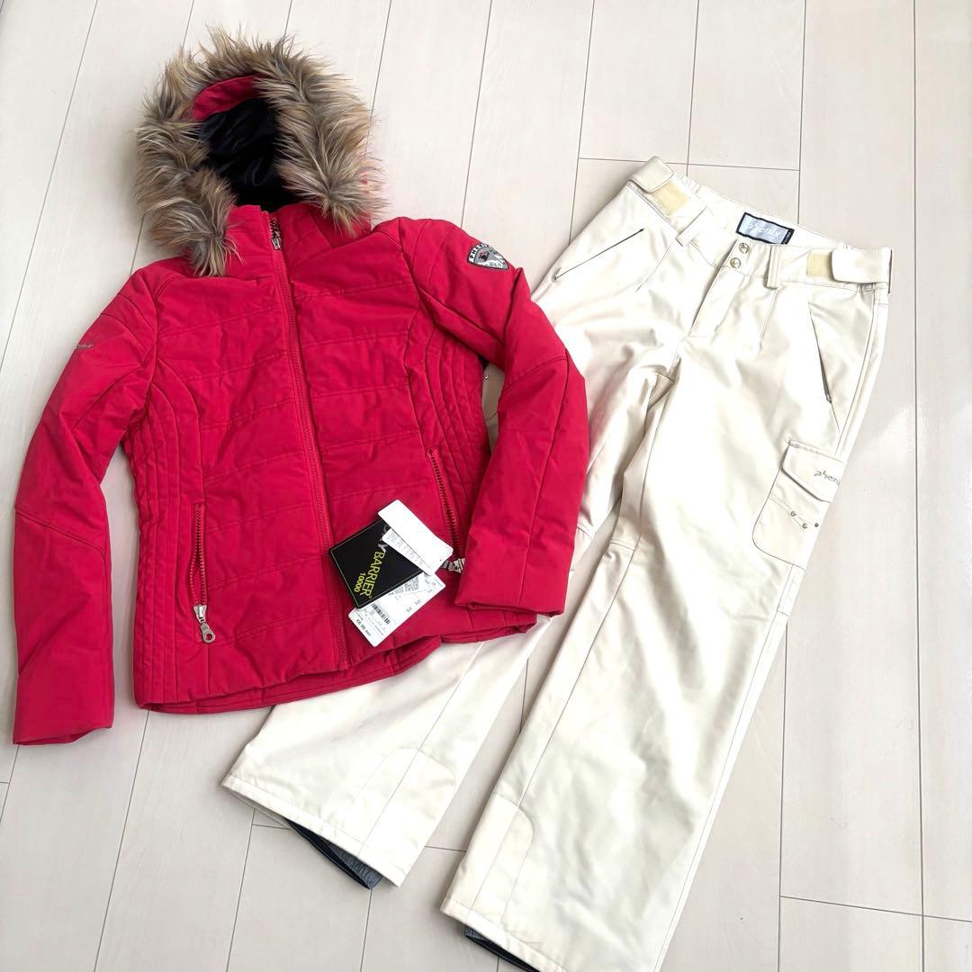 フェニックス レディーススキーウェア上下セット ピンク ブラック ファー