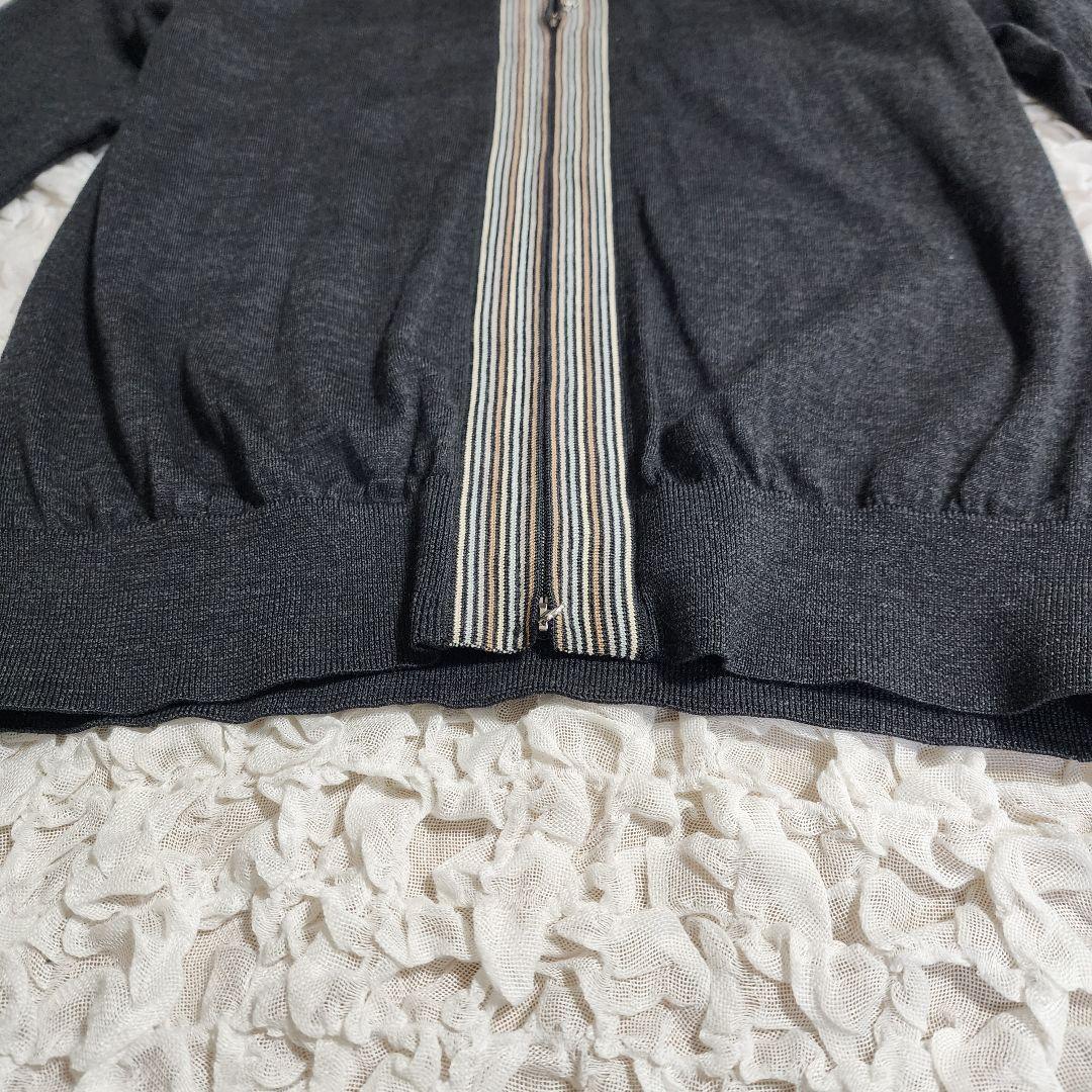 美品 ポールスミス ハイゲージ ニット ダブルジップ ドライバーズニット